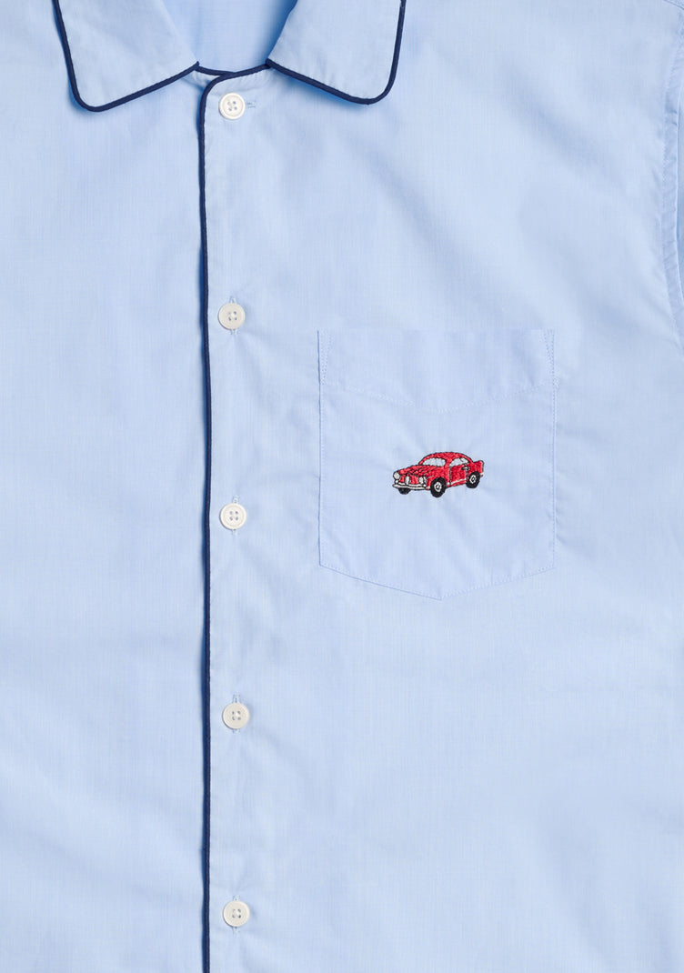 Collector's Edition Henry Pajama Set in Hand Embroidered Red Alfa Romeo